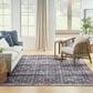 Nourison Grand Washables 7"10" x 9"10" Navy Ivory Area Rug, , large
