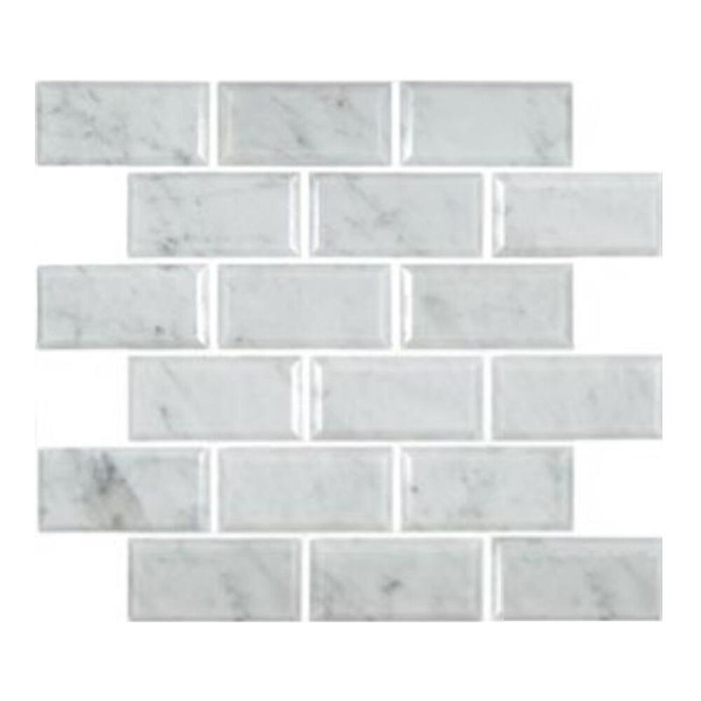 MS International Greecian White 12" x 12" Polished Natural Stone Mosaic Sheet, , large
