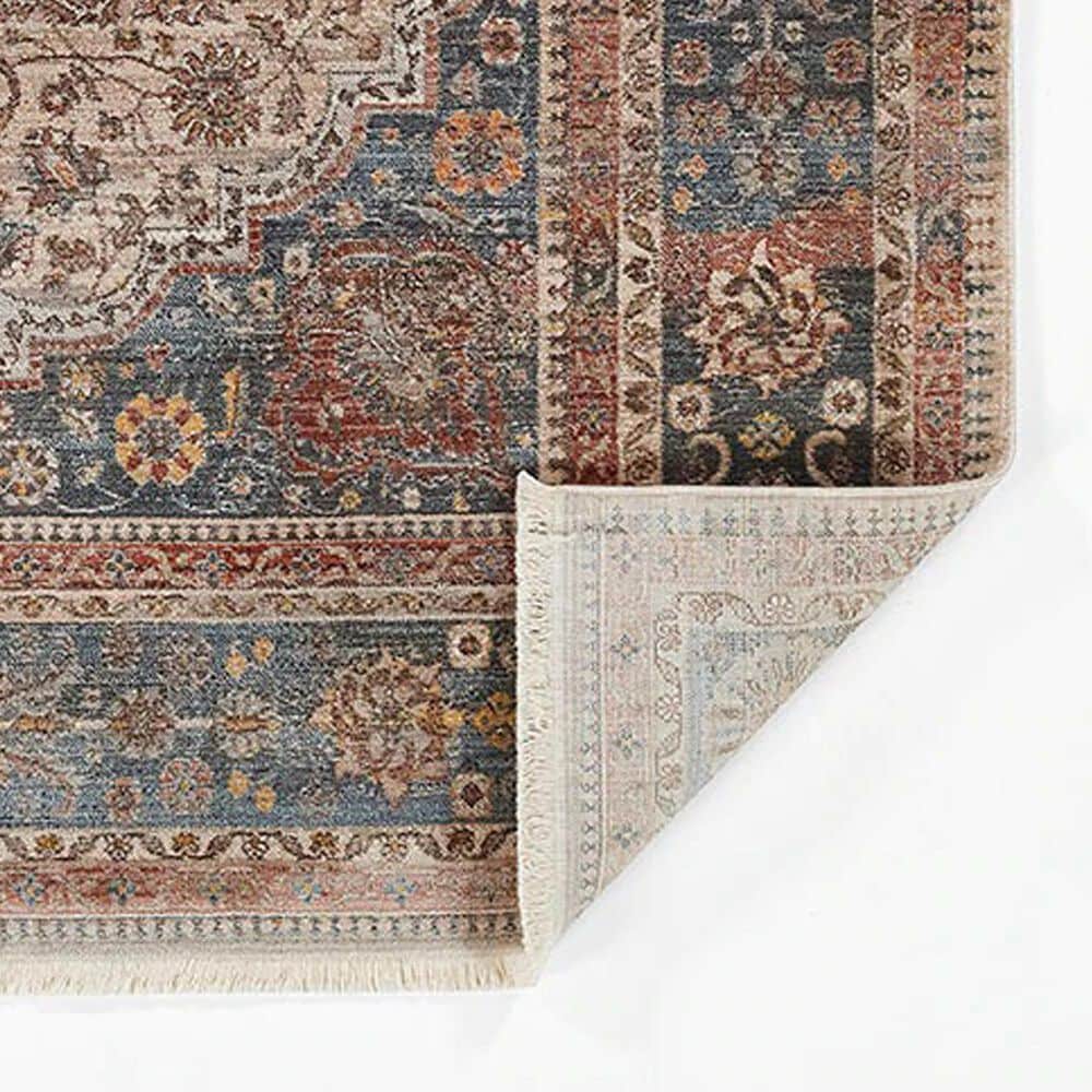 Momeni Izmir 2&#39;6&quot; x 8&#39; Blue, Cream and Rust Runner, , large