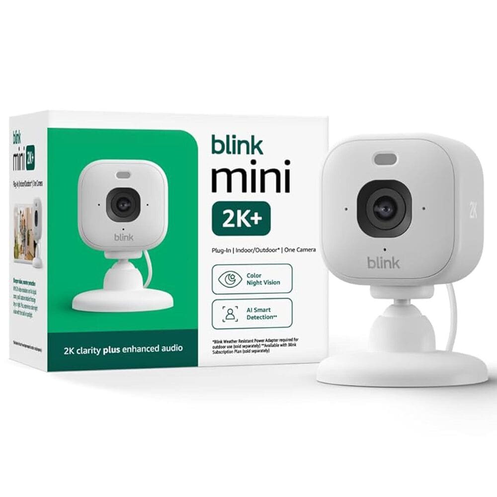 Blink Mini 2K+ Security Camera in White, , large