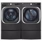 LG 5.2 Cu. Ft. Smart Front Load Washer and 9 Cu. Ft. Front Load Electric Dryer Laundry Pair with Pedestal Storage Drawers in Black Steel, , large