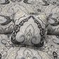J. Queen New York Messina 18" Square Throw Pillow in Black and Sliver, , large