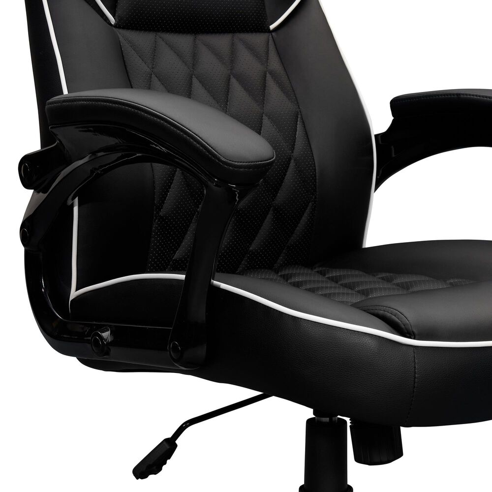 Rta Products Llc High Back Executive Sport Race Office Chair in Black, , large