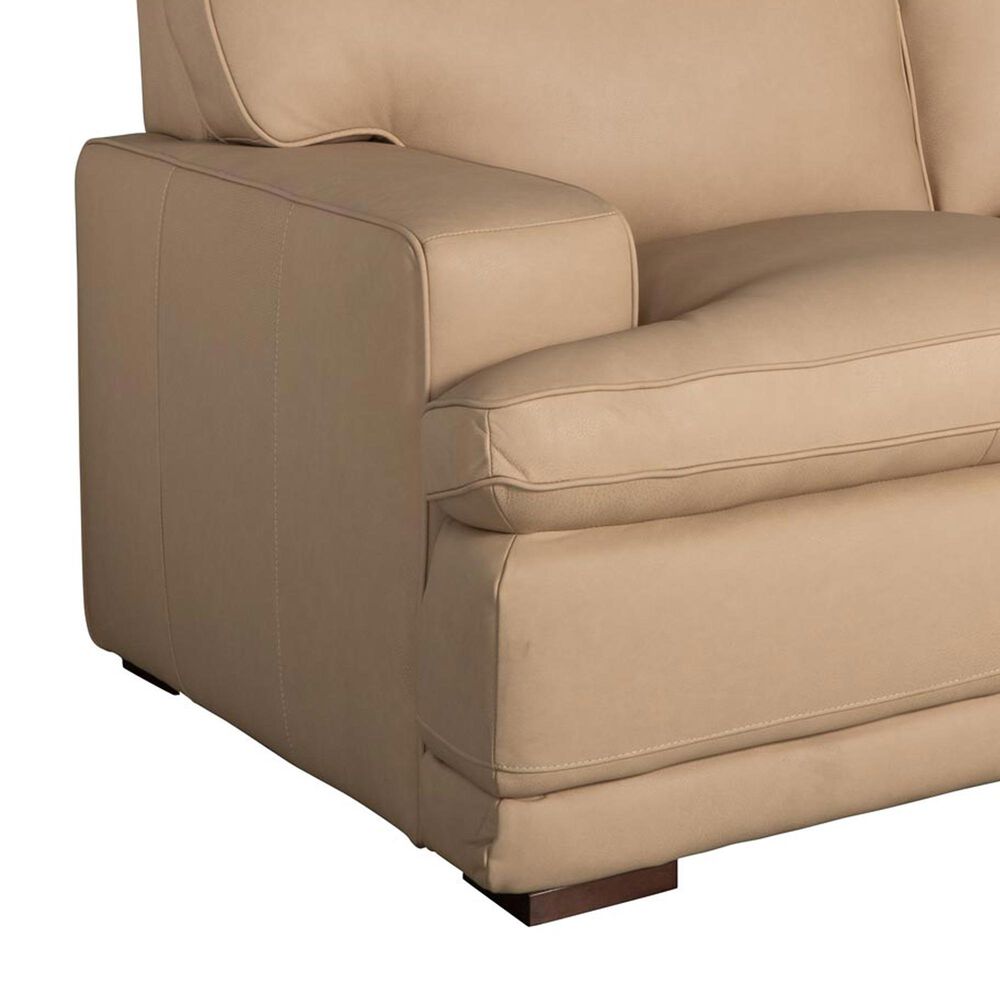 Bordeaux &amp; Co 3-Piece Stationary Leather Living Room Set in Safari Fawn, , large