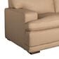 Bordeaux & Co 3-Piece Stationary Leather Living Room Set in Safari Fawn, , large