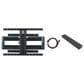 Sanus Full-Motion Wall Mount for 42" - 90" TVs in Black with Red 6" HDMI Cable and Black 7-Outlet Surge Protector Power Strip, , large