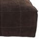 Maple and Jade 35" Low Profile Square Stuffed Pouf in Dark Brown, , large