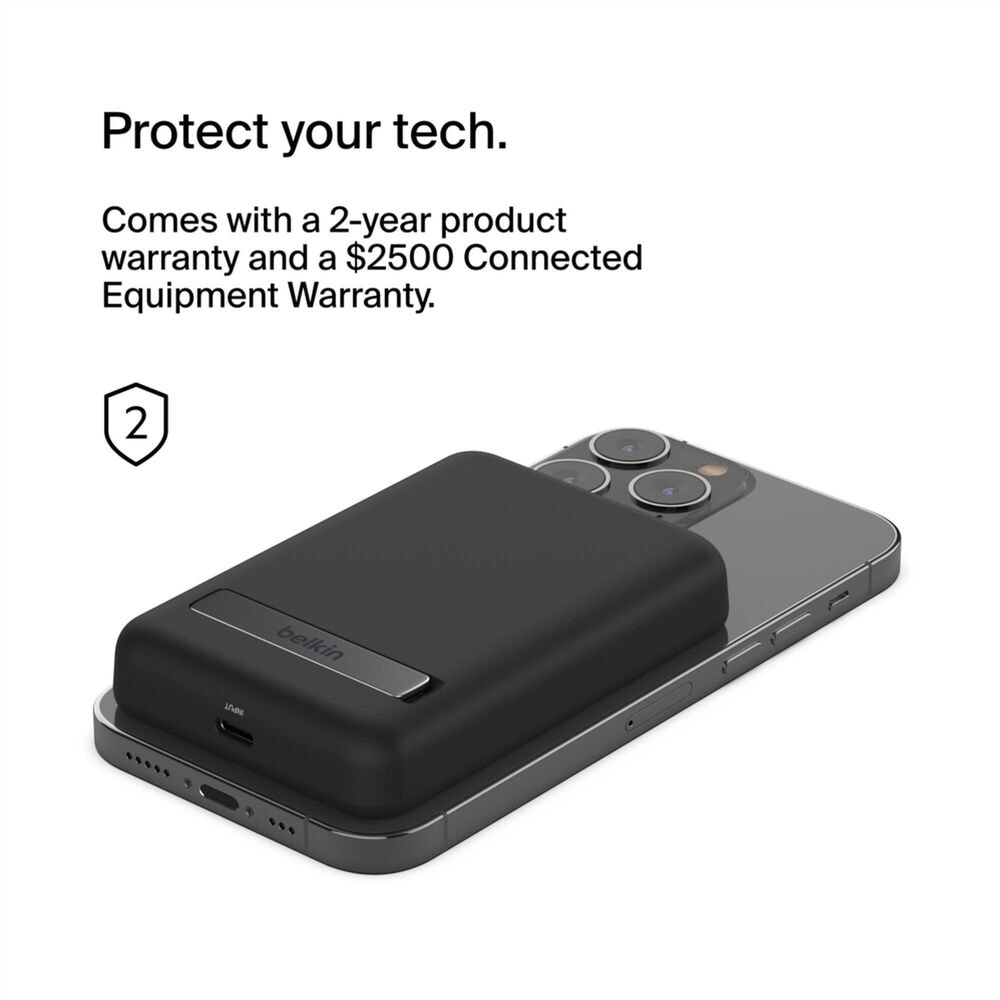 Belkin BoostCharge Magnetic Wireless Power Bank with Stand in Black, , large