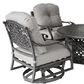 Gathercraft Macan 5-Piece Fire Pit Set in Silver and Gray, , large