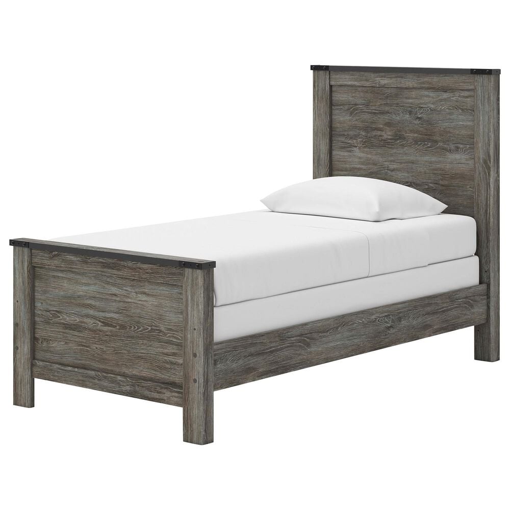 Ashley Frandern Twin Panel Bed in Black and Warm Gray, , large