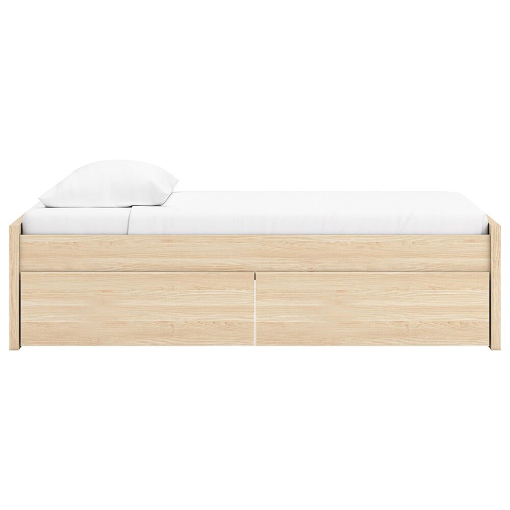 Ashley Onita Twin Platform Bed with 1 Side Storage in Natural, , large