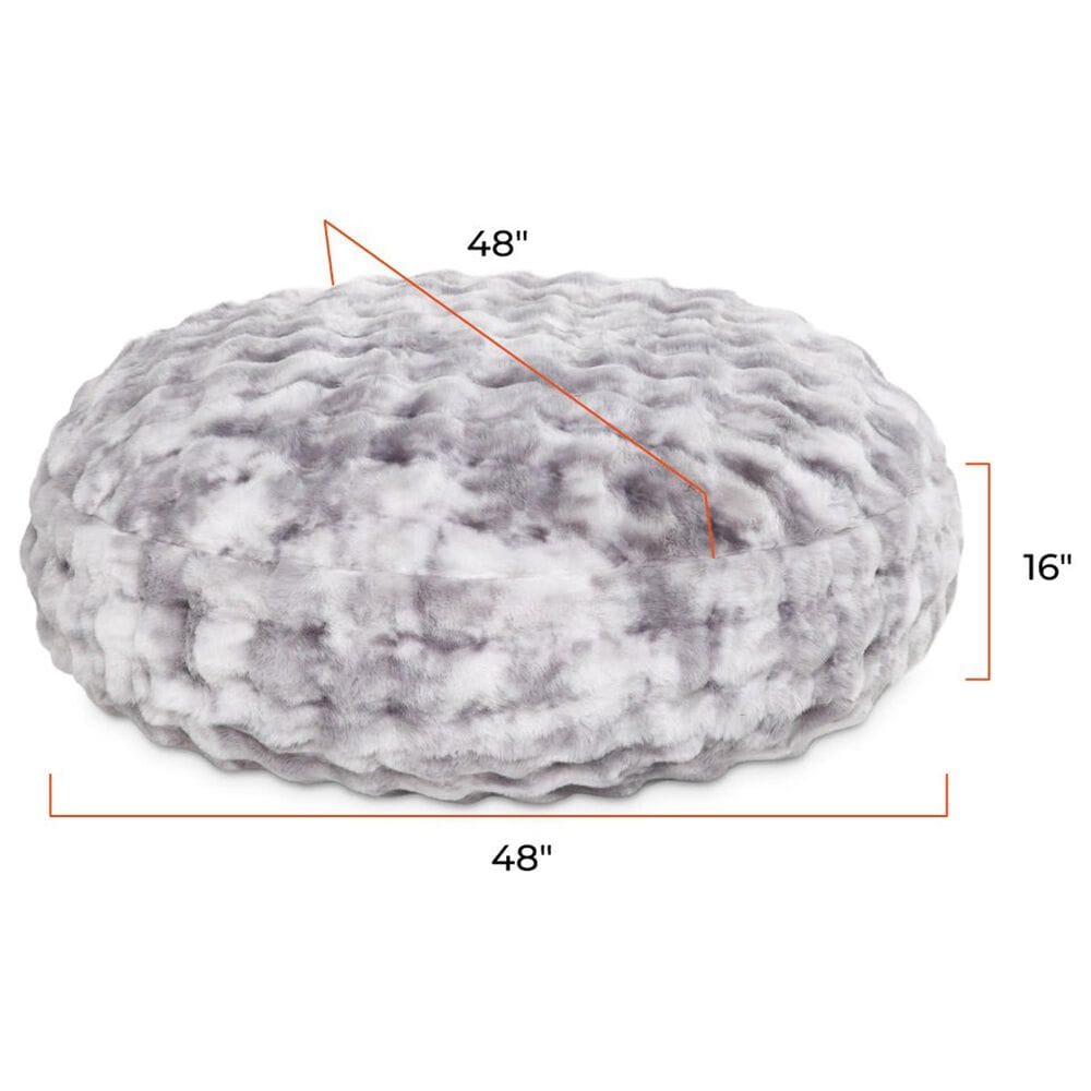 Jaxx Lil' Cuddler Cocoon Jr Kids Faux Fur Bean Bag Lounger in Phantom Grey, , large