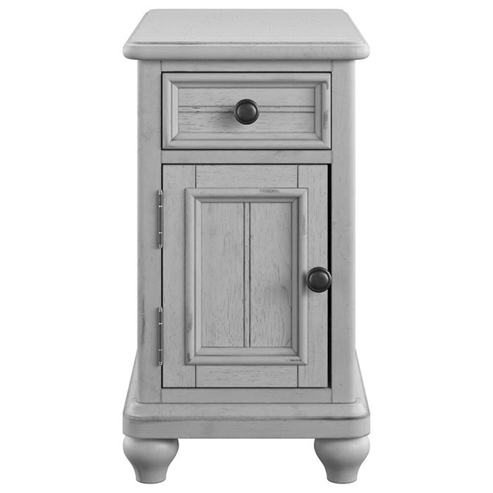 Golden Wave Furniture New Haven Chairside Table in Oyster Shell, , large