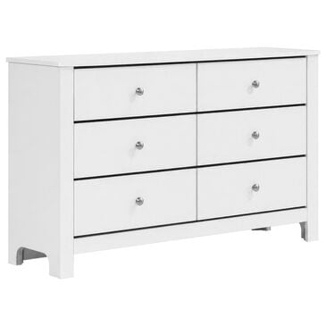 Mayberry Hill Sami 6 Drawer Dresser in White, , large