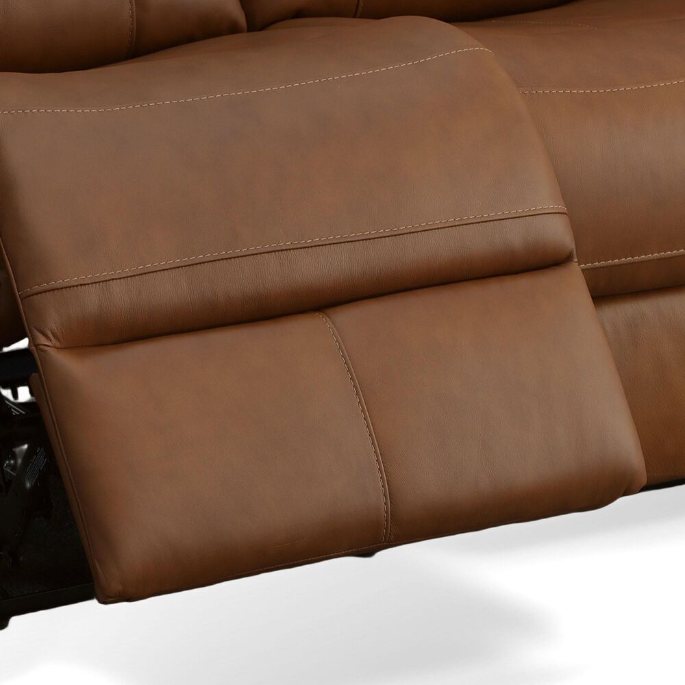 Flexsteel Henry Power Reclining Sofa with Headrests and Lumbar in Caramel, , large