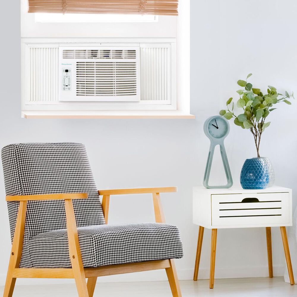Keystone 6000 BTU Window-Mounted Air Conditioner with Follow Me LCD Remote Control in White, , large