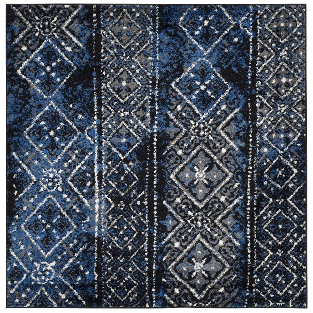 Safavieh Adirondack ADR111A-4SQ 4" x 4"  Silver/Black Square Rug, , large