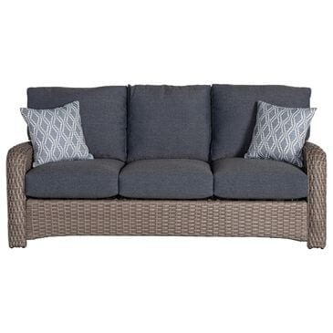 Serenity Saint Tropez Stationary Outdoor Sofa in Rumba Marine and Stone, , large