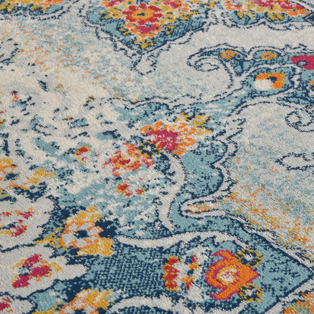 Amer Rugs Alexandria 6&#39;7&quot; Round Gray and Gold Area Rug, , large
