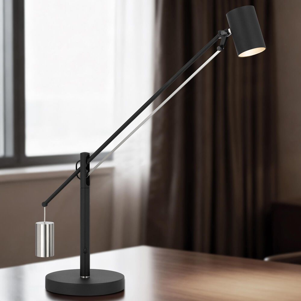 Cal Lighting Pendulo Desk Lamp in Sand Black, , large