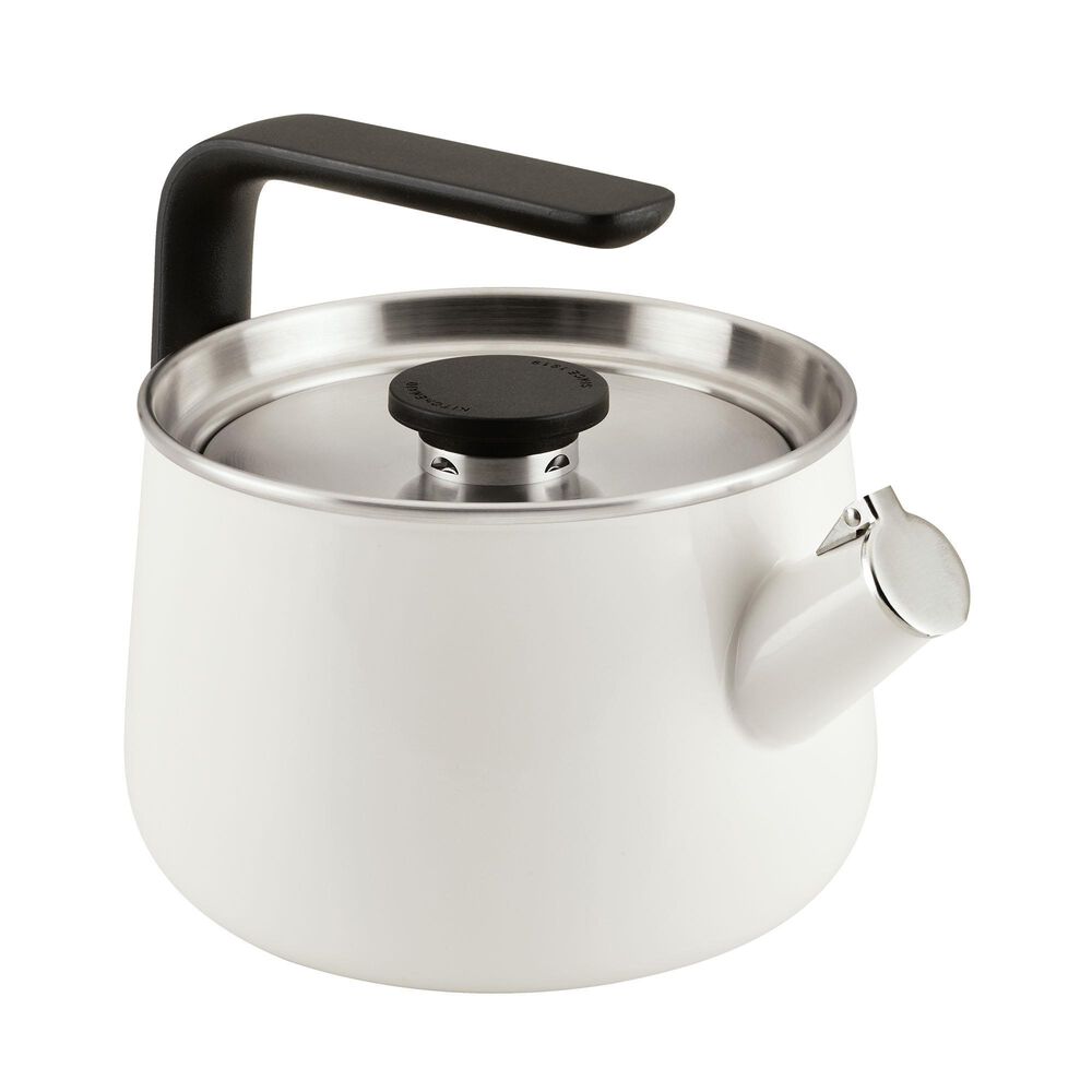 Kitchenaid 2-Quart Stovetop Whistling Teakettle in White, , large