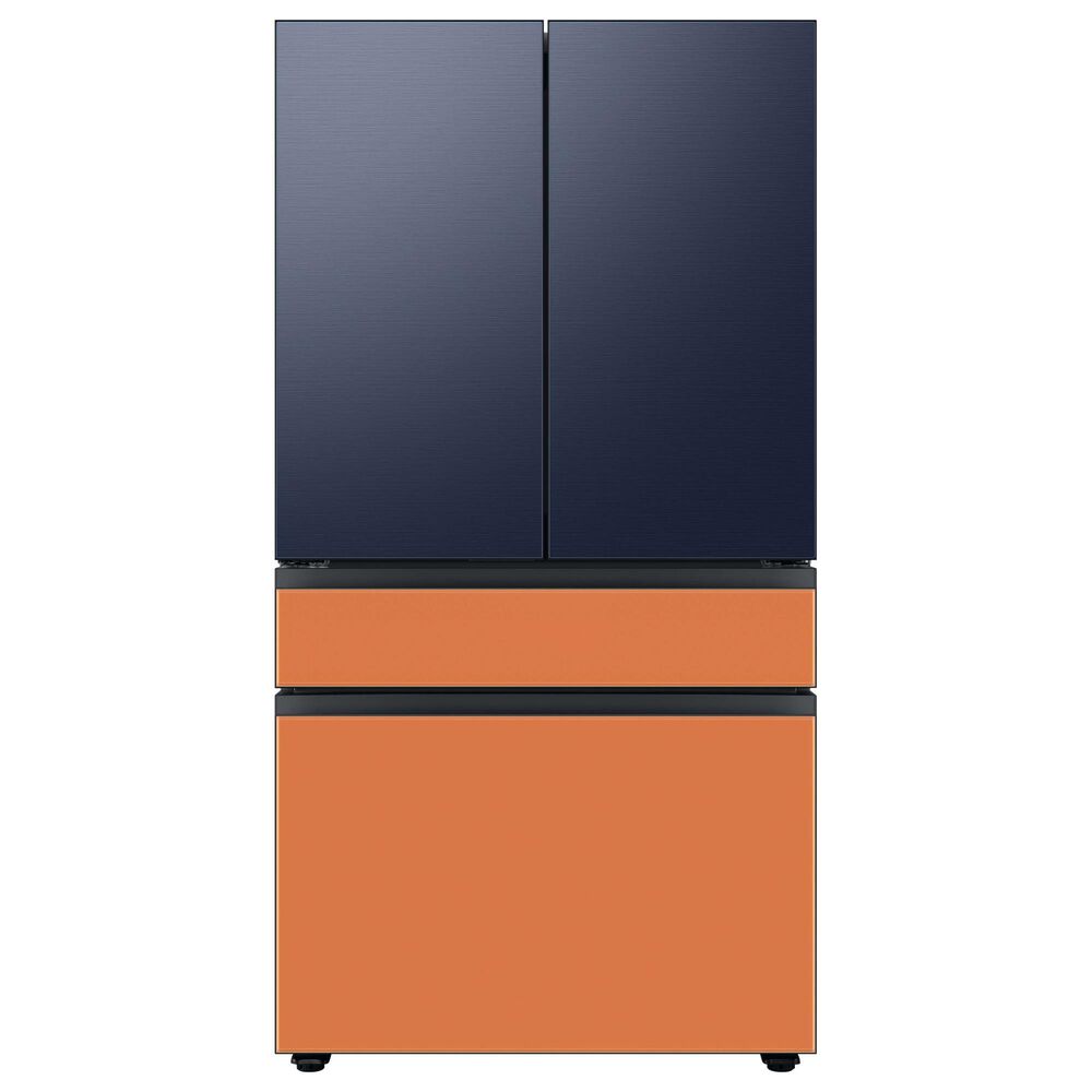 Samsung Bespoke 4-Door French Door Refrigerator Bottom Panel in Clementine Glass, , large