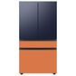 Samsung Bespoke 4-Door French Door Refrigerator Bottom Panel in Clementine Glass, , large