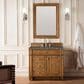 James Martin Vanities Bristol 36" Single Bathroom Vanity in Saddle Brown with 3 cm Parisien Bleu Quartz Top and Rectangular Sink, , large