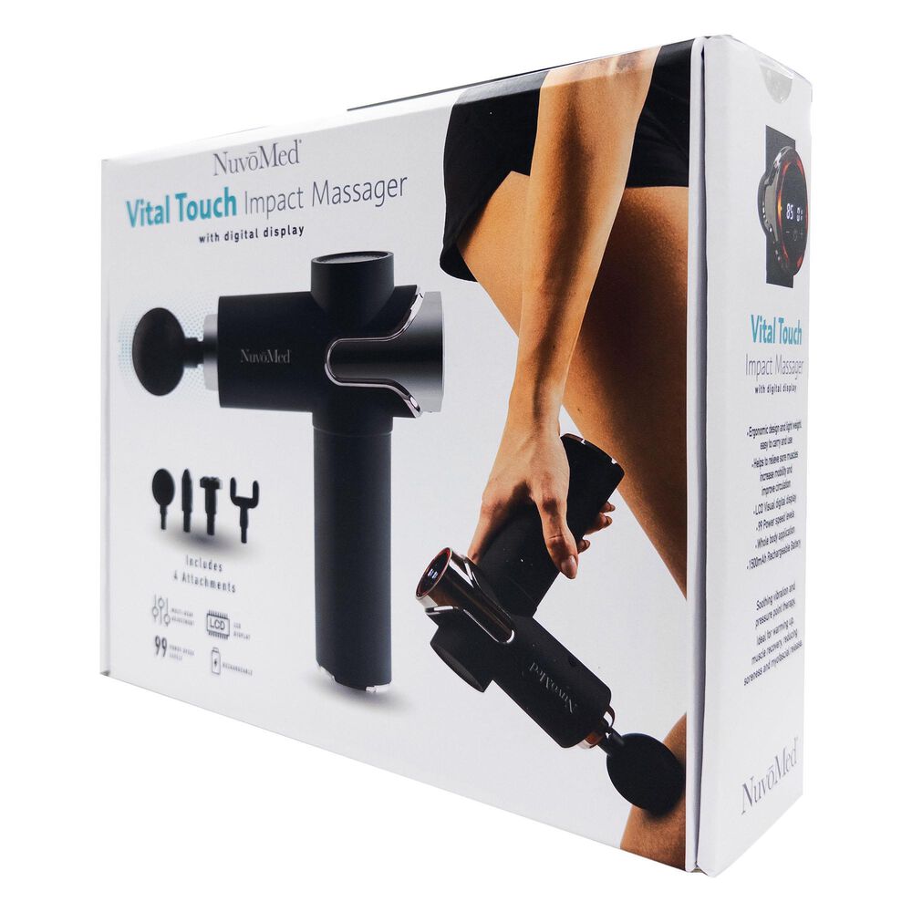 Nuvomed Vital Touch Impact Massage Gun With Digital Display, , large