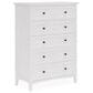 Urban Home Grace 5-Drawer Chest in Snowfall White, , large