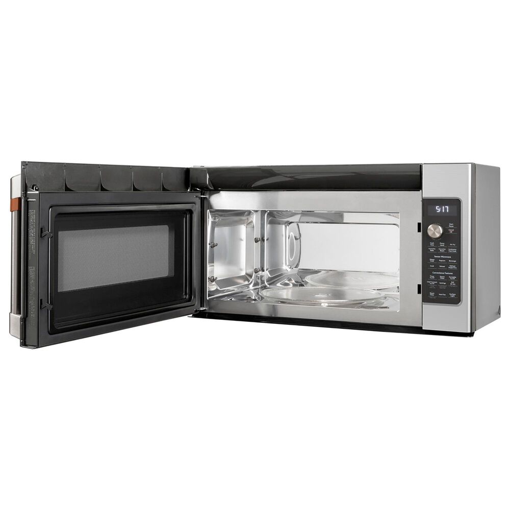 Cafe 2-Piece Kitchen Package with 30&quot; Slide-In Range and 1.7 Cu. Ft. Microwave Oven in Stainless Steel, , large
