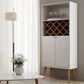 Dayton Utopia 10-Bottle Wine Rack China Storage Closet in White Gloss and Maple Cream, , large