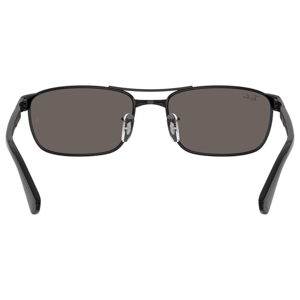 Rayban Glasses Sunglasses with Dark Grey Lenses and Metal Frame in Polished Black, , large