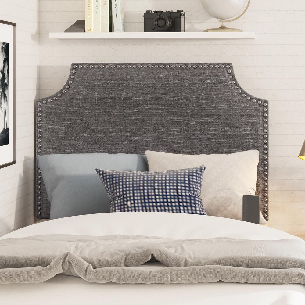 The Monday Company Twin Upholstered Headboard in Gray, , large