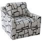 Fulton Home Marley Swivel Chair in Elroy Onyx, , large