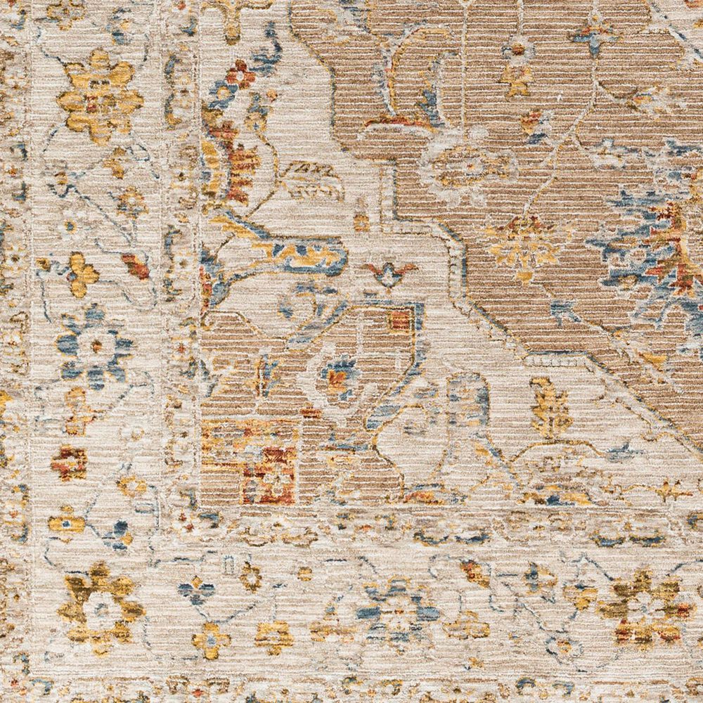 Surya Reina Tan, Light Gray, Medium Gray, Cream, Light Brown, Denim, Rust and Mustard 2' x 2'11" Area Rug, , large