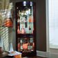 Chapel Hill 5-Shelf Corner Curio in Cherry Brown, , large