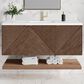 James Martin Vanities Marcello 48" Wall Mounted Single Bathroom Vanity in Chestnut with Single Hole 3 cm White Zeus Quartz Top and Rectangular Sink, , large