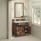 James Martin Vanities Lorelai 36" Single Vanity in Mid-Century Walnut with 3 cm Victorian Silver Quartz Top, , large