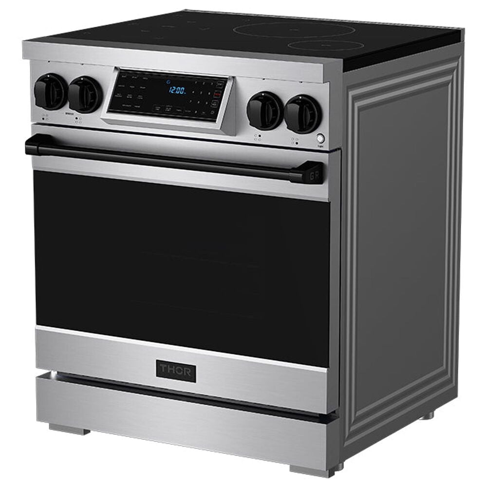 Thor Kitchen Gordon Ramsay 4.8 Cu. Ft. Professional Induction Range with Black Handle Kit in Stainless Steel, , large