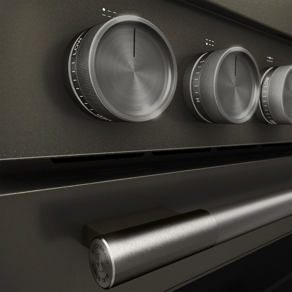 KitchenAid 36" Commercial Dual Fuel Range in Black Ore, , large
