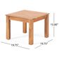 Hearth and Haven Temecula Outdoor Square Side Table with Slatted Top in Brown, , large
