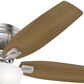 Hunter Kenbridge Low Profile 52" Ceiling Fan with LED Lights in Brushed Nickel, , large