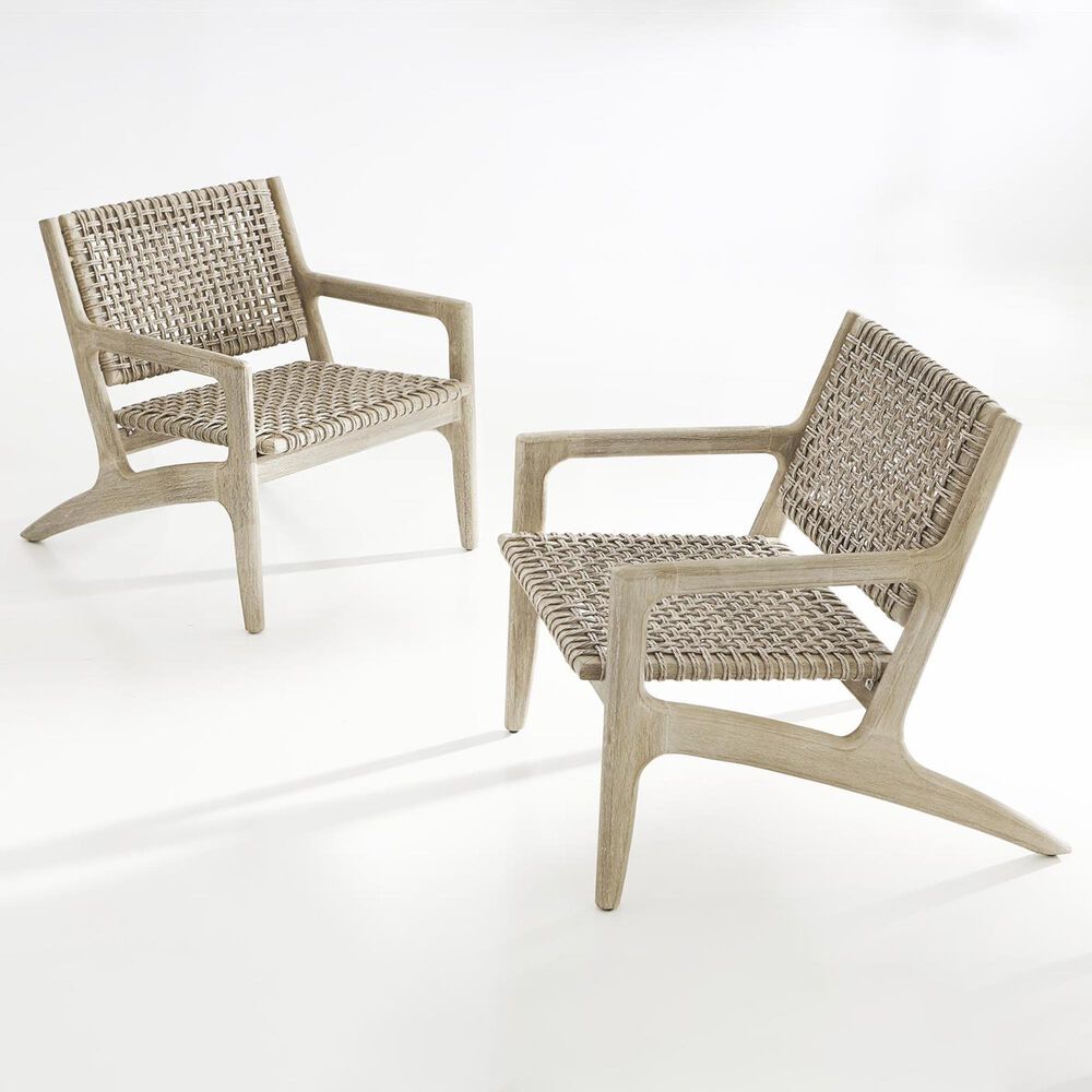 Bernhardt Atlas Outdoor Accent Chair in Sea Oat and Pampas, , large