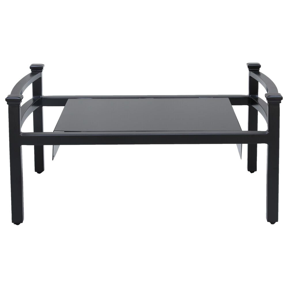 GatherCraft Seville Patio Ottoman with Cushion and Plate in Medora Ivory, , large