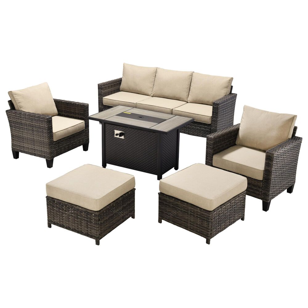 HOMLUX 6-Piece Patio Set in Beige, , large