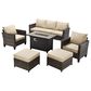 HOMLUX 6-Piece Patio Set in Beige, , large