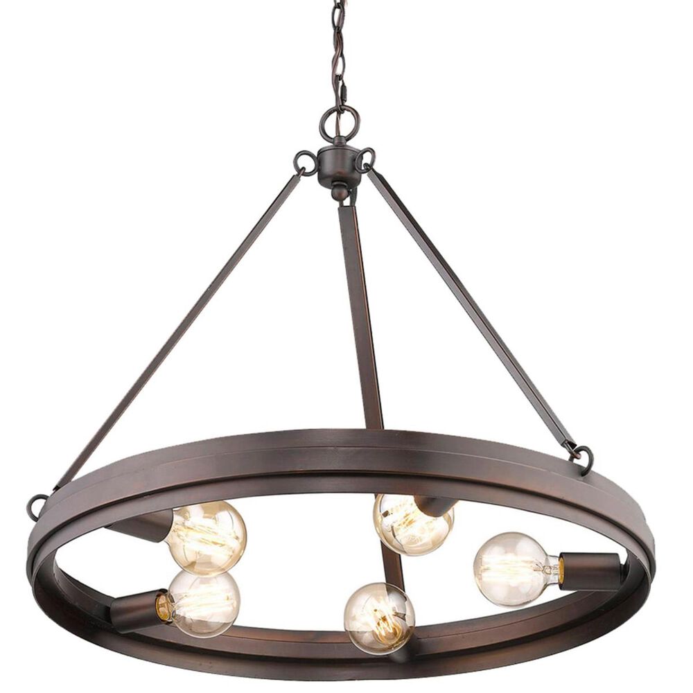 Golden Lighting Drew Chandelier in Rubbed Bronze, , large