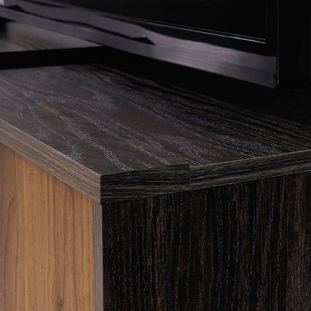 Sauder Canton Lane 54&quot; TV Credenza in Brew Oak, Grand Walnut and Black, , large
