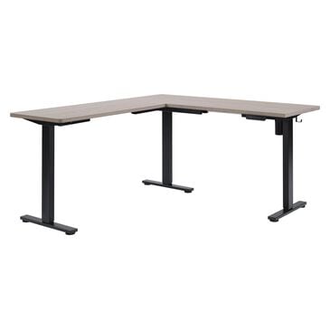 OSP Home 66" L-Shaped Lift Desk in Light Gray, , large